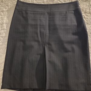 Chic Charcoal Pinstripe Pencil Skirt